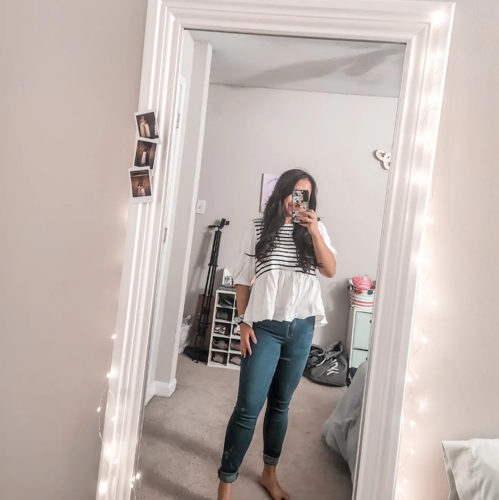 Stripe B&W Blouse